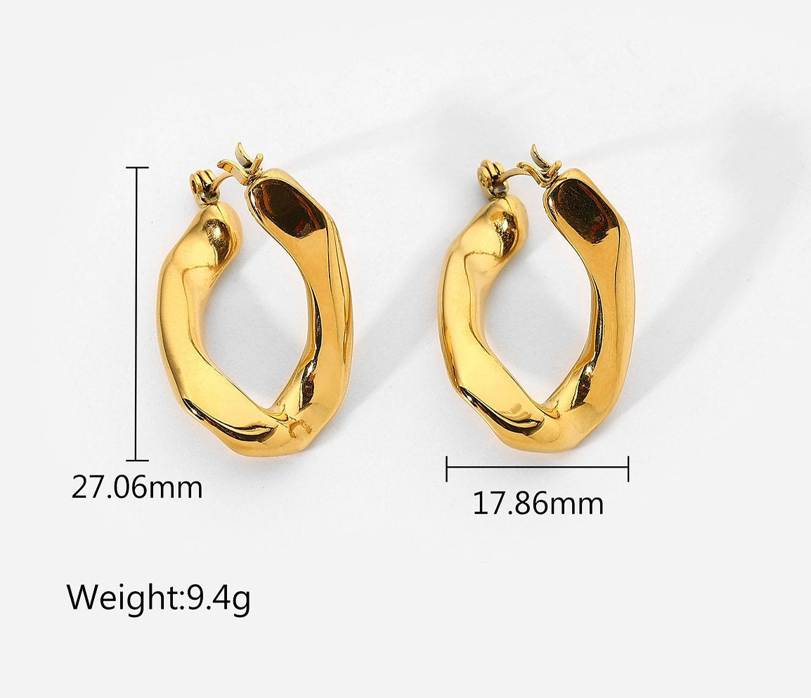 Boucles d'oreilles créoles dorées – Intemporelles et classiques | Twinolo