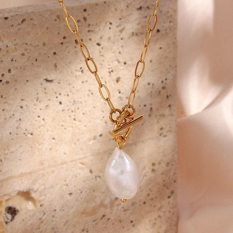 Collier avec pendentif perle de culture d'eau douce – Élégance naturelle | Twinolo