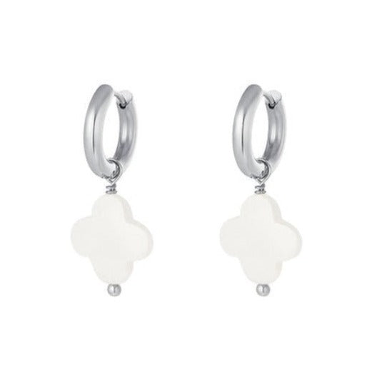 Boucles d'oreilles Trèfle & Nacre – Élégance Intemporelle | Twinolo