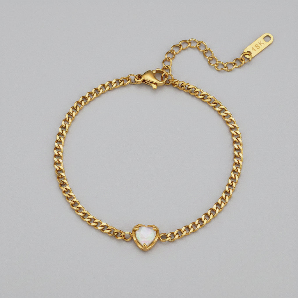 Joli Bracelet à Maillons avec Zircons Scintillants | Twinolo