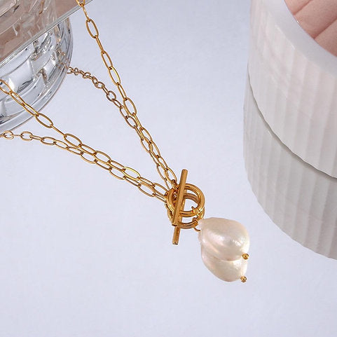 Collier avec pendentif perle de culture d'eau douce – Élégance naturelle | Twinolo