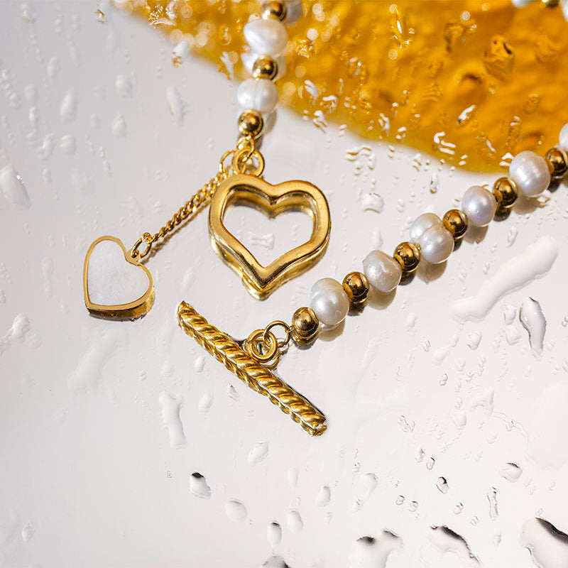 Bracelet de perles avec cœur – Romantique et élégant | Twinolo