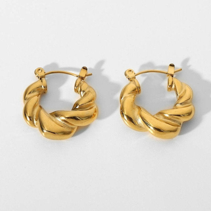 Boucles d'Oreilles Croissant Chunky – Affirmation de Style | Twinolo