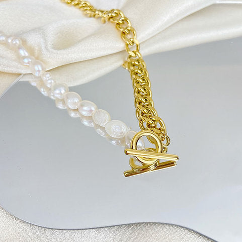 Collier fin avec perles d'eau douce - Design classique | Twinolo