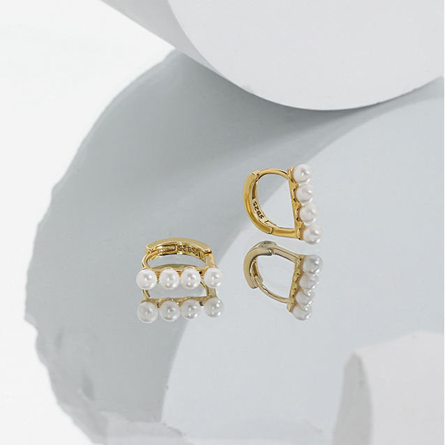 Boucles d'oreilles avec perle d'eau douce blanche – Pure élégance | Twinolo