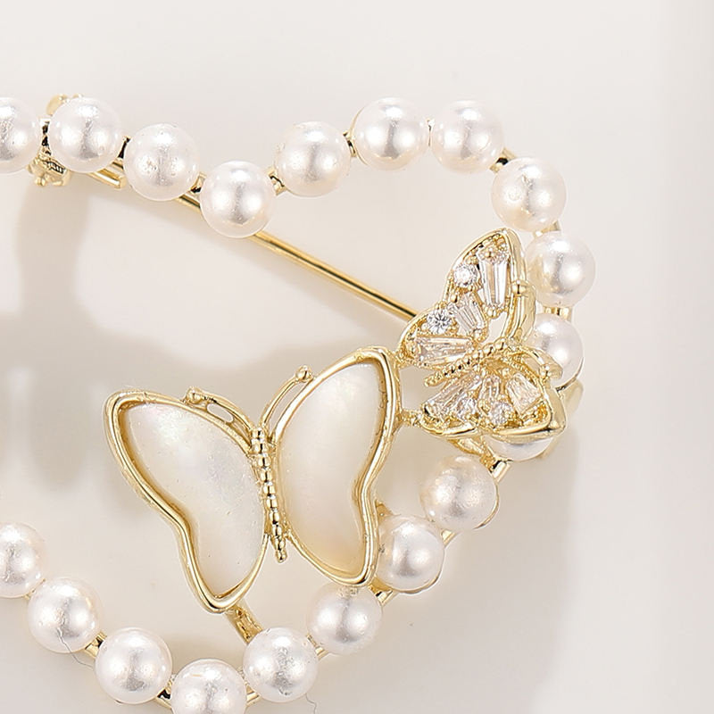 🦋 Broche Papillon - Broche Élégante avec des Perles | Twinolo