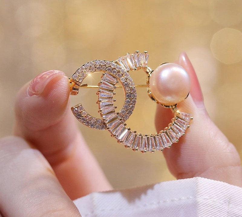 Broche - Élégante Broche en Cristaux | Twinolo