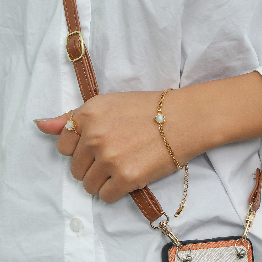 Joli Bracelet à Maillons avec Zircons Scintillants | Twinolo