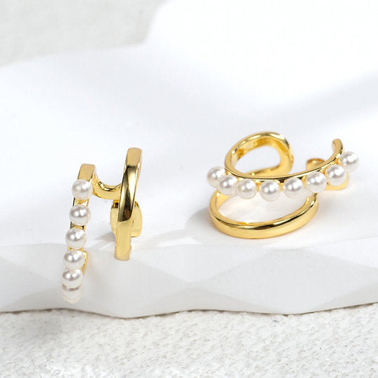 Boucles d'oreilles créoles double perle – Ludiques et élégantes | Twinolo