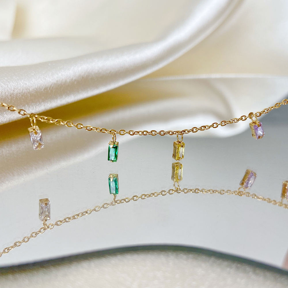 Joli Bracelet avec Zircons Goutte Multicolores – Ludique & Scintillant | Twinolo