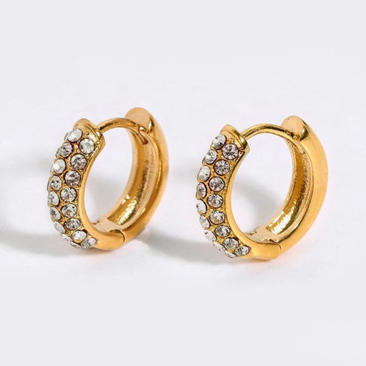 Minimalistische Zirkonia Hoepels – Subtiele Glans | Twinolo