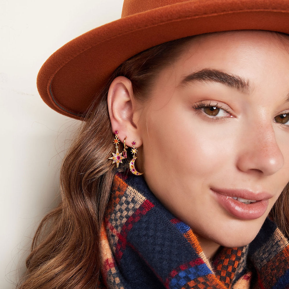 Boucles d'oreilles pendantes Étoile en Zirconium – Classiques & Élégantes | Twinolo