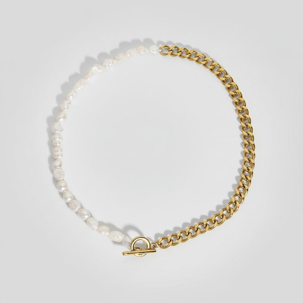 Collier fin avec perles d'eau douce - Design classique | Twinolo