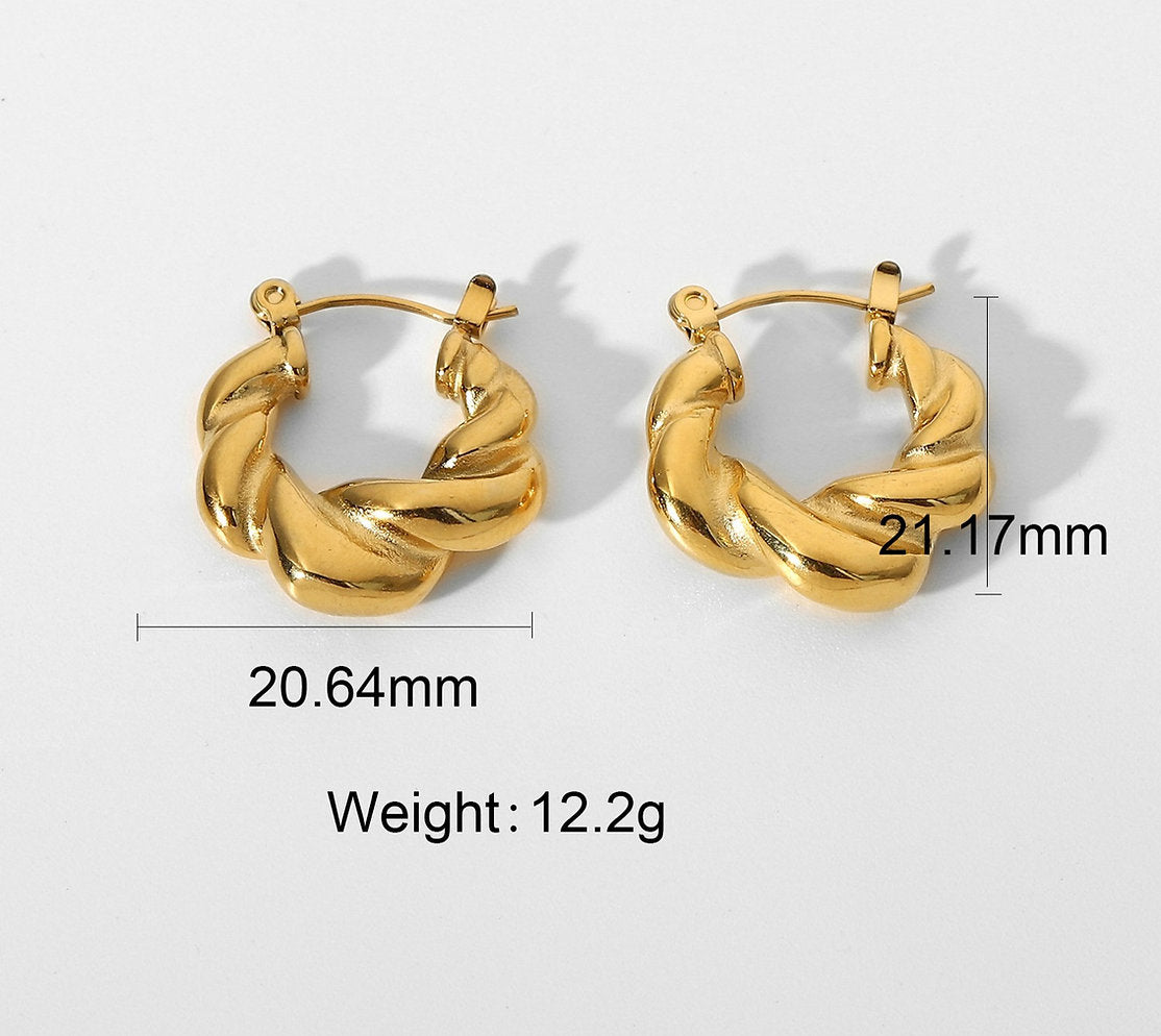 Boucles d'Oreilles Croissant Chunky – Affirmation de Style | Twinolo