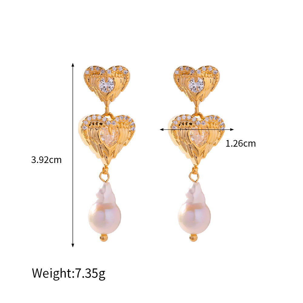 Parel Oorhangers met Hartvormig Design – Liefdevol Detail | Twinolo