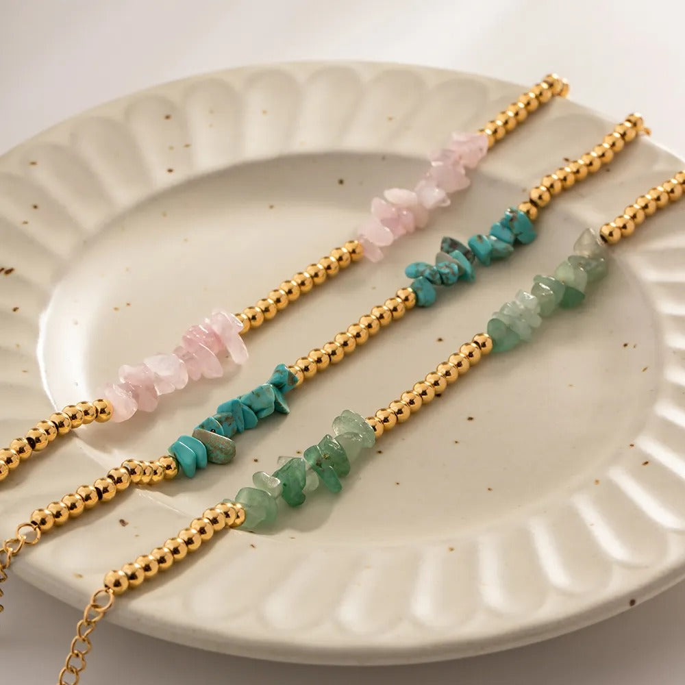 Bracelet Pierres Vertes – Naturel & Élégant | Twinolo