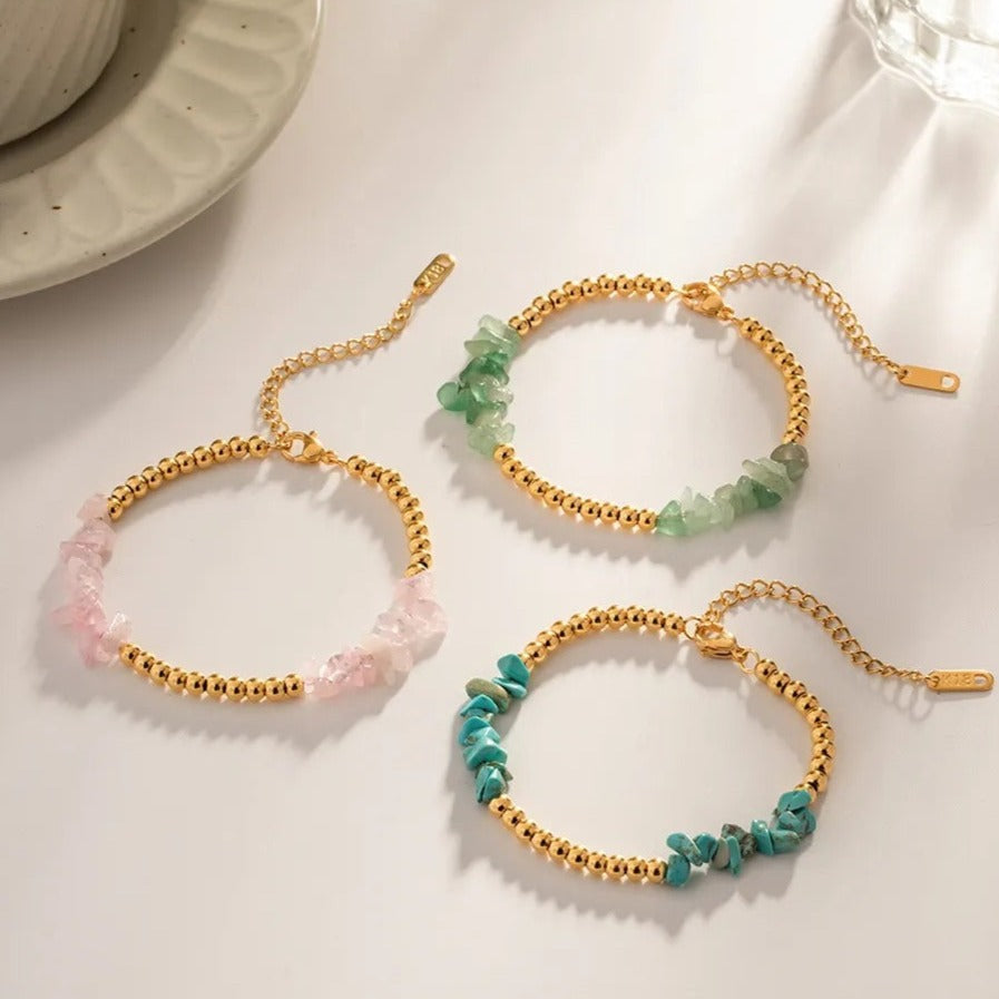 Bracelet Pierres Vertes – Naturel & Élégant | Twinolo