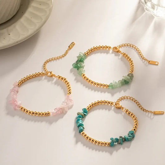 Bracelet with Green Stones – Natural & Stylish | Twinolo