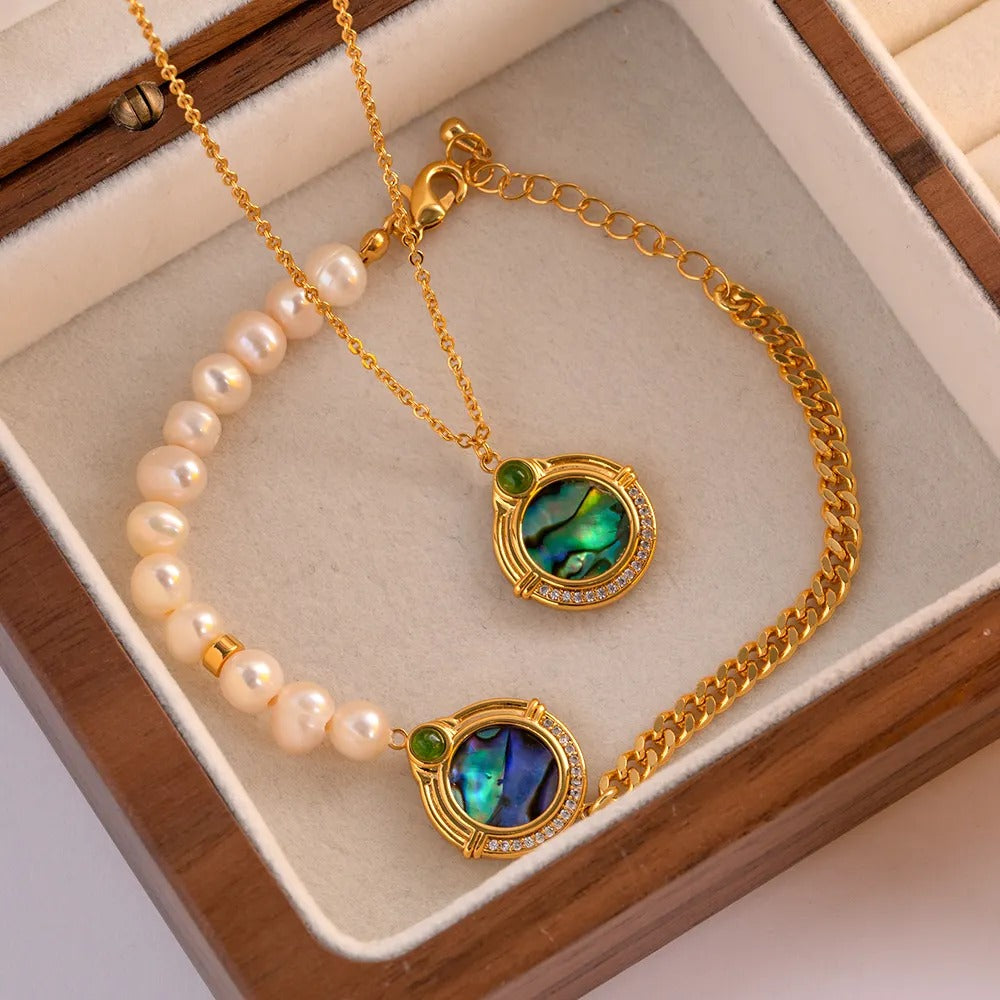 Collier avec Pendentif Nacre – Doux & Élégant | Twinolo