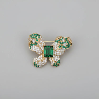 Luxury Butterfly Brooch with Zirconia – 14K Gold Plated | Twinolo