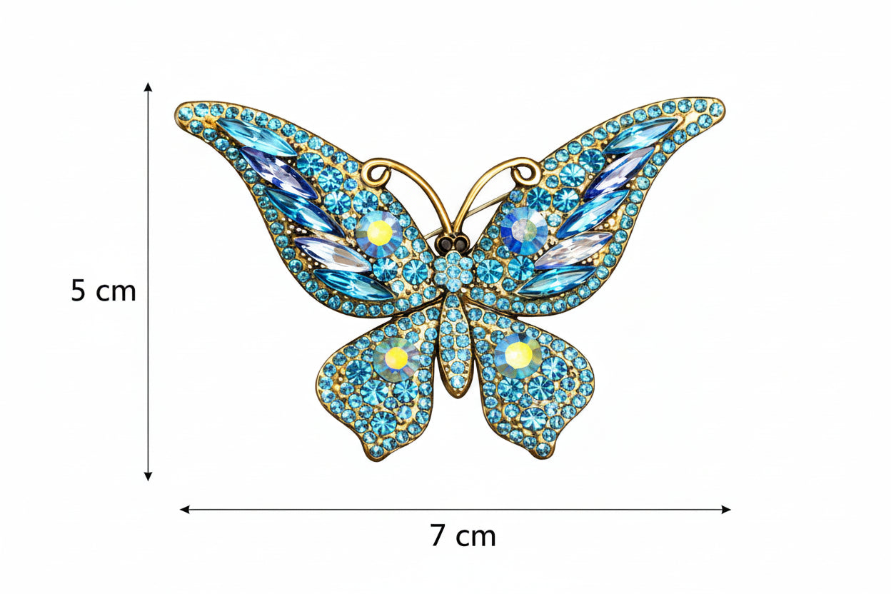 🦋 Butterfly Brooch - Elegant Brooch with Crystals | Twinolo