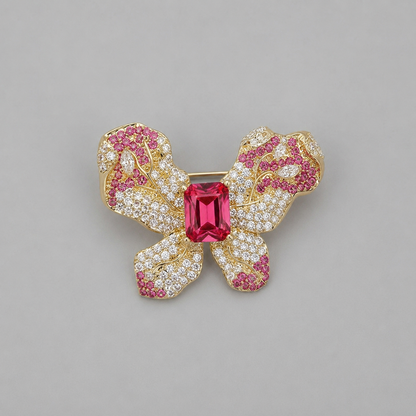 Luxury Butterfly Brooch with Zirconia – 14K Gold Plated | Twinolo
