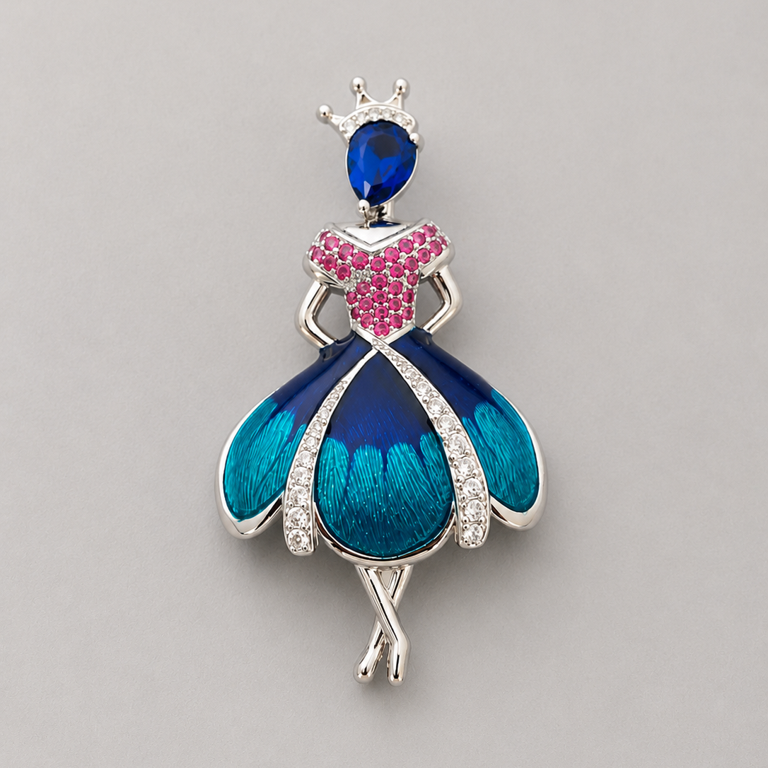Luxe Princess Broche met Zirkonia – 18K Verguld | Twinolo