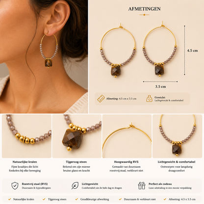 Hoepel Oorbellen met Kralen – Boho Chic | Twinolo