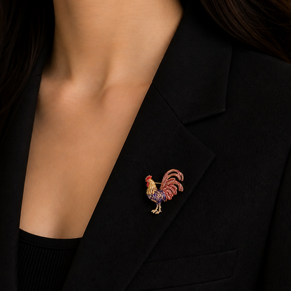 🐓 Rooster Brooch – Elegant Brooch | Twinolo