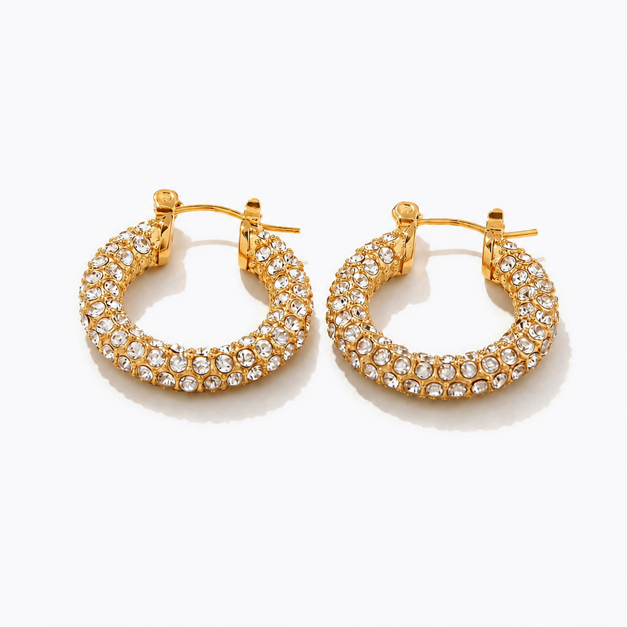 Minimalist Zirconia Hoops – Subtle Shine | Twinolo