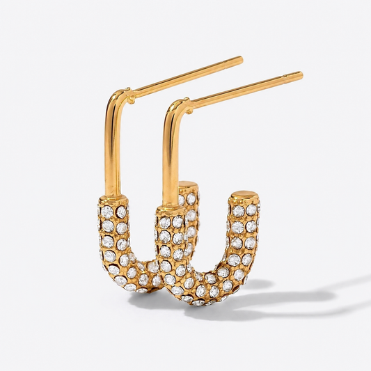 Mini Hoops with Zirconia – Sparkling & Minimalist | Twinolo