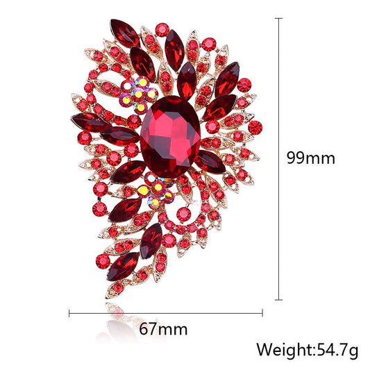 Flower Brooch - Elegant Brooch with Crystals | Twinolo