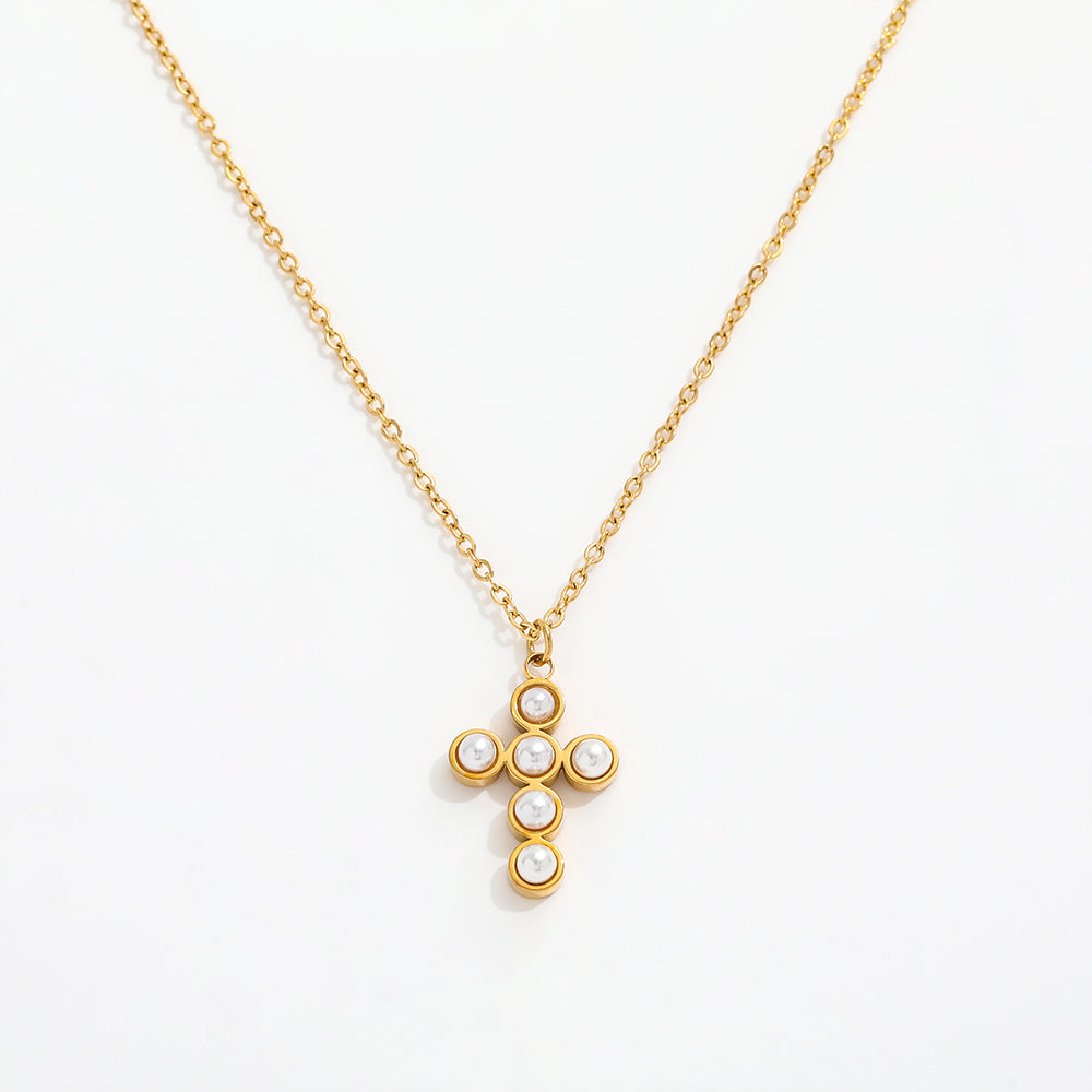 Ketting met Parelkruis Hanger – Elegant & Symbolisch | Twinolo