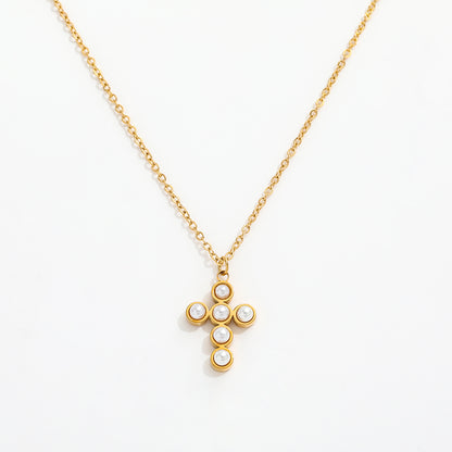 Ketting met Parelkruis Hanger – Elegant & Symbolisch | Twinolo