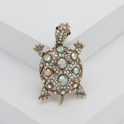 🐢 Schildpadbroche met Kristallen – Elegante Broche | Twinolo
