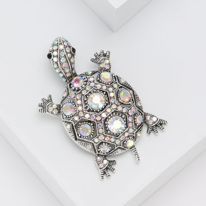 🐢 Schildpadbroche met Kristallen – Elegante Broche | Twinolo