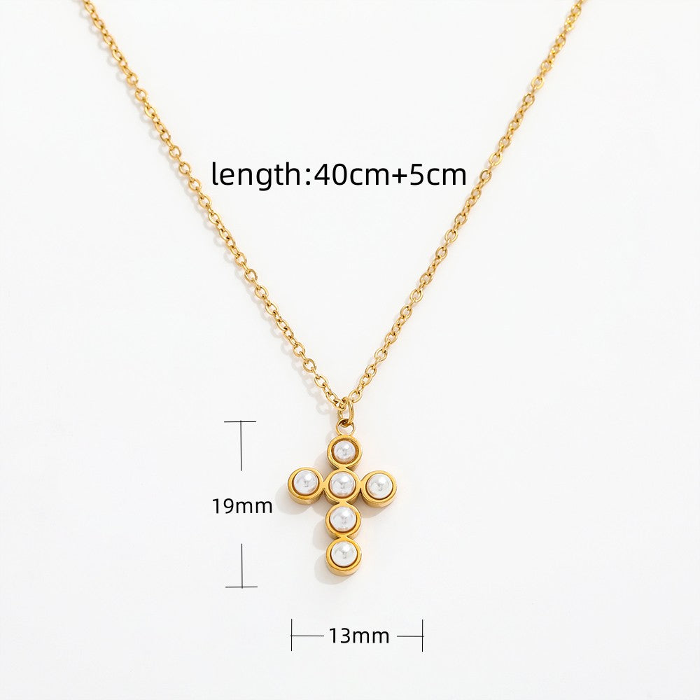 Ketting met Parelkruis Hanger – Elegant & Symbolisch | Twinolo