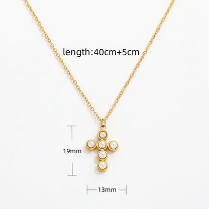 Ketting met Parelkruis Hanger – Elegant & Symbolisch | Twinolo