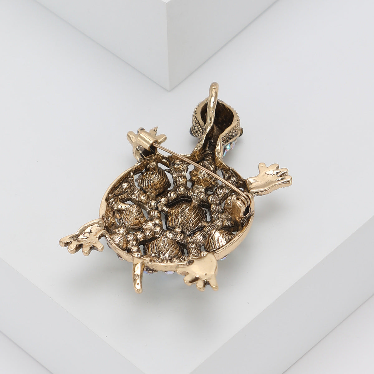 🐢 Schildpadbroche met Kristallen – Elegante Broche | Twinolo